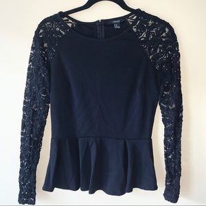 Floral Lace Peplum Top